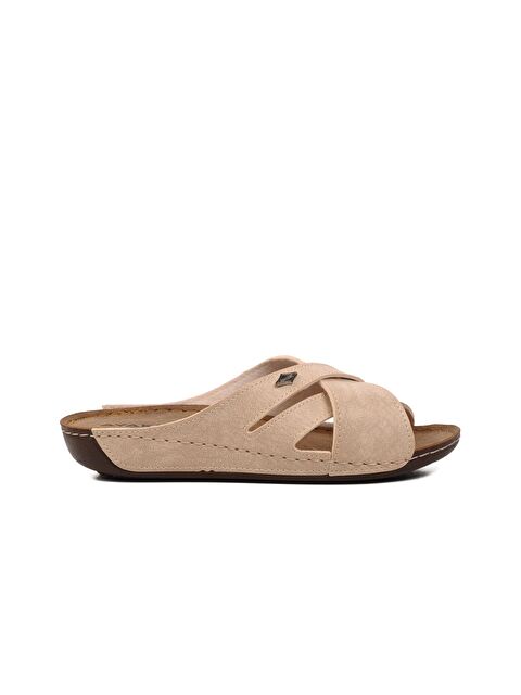 Ayakmod Bej Kadın Terlik 08-982 - S000165430-19927