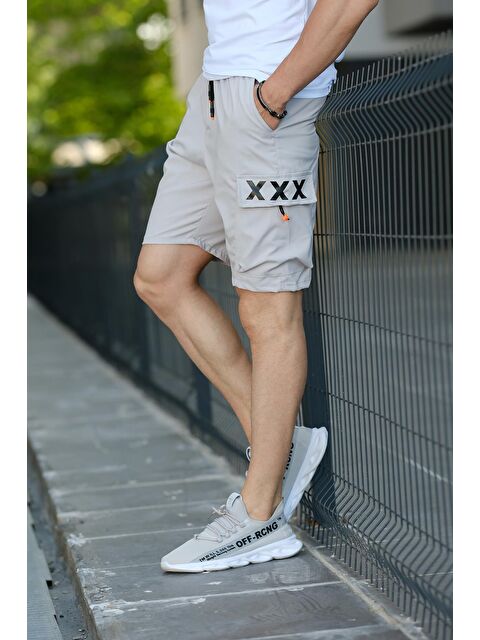 Oksit Baskılı Kort Paraşüt Kumaş Kargo Cep Erkek Şort - S000124722-20600