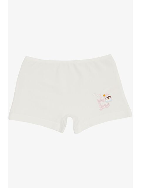 Breeze Kız Çocuk Boxer Penguen Baskılı Ekru (5 Yaş) - S000023476-19965