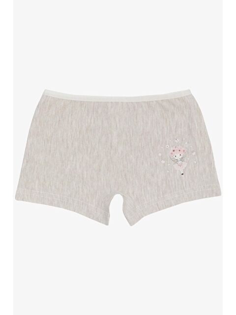 Breeze Kız Çocuk Boxer Balerin Kız Baskılı Bej Melanj (5 Yaş) - S000023468-19927