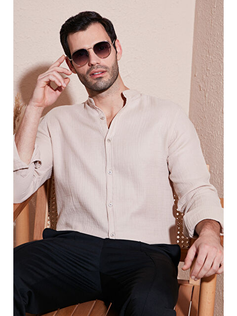 Buratti Pamuklu Regular Fit Hakim Yaka %100 Pamuk Gömlek CF25S127702 - S000346602-19928