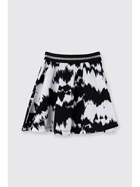 Panço Kız Çocuk Desenli Etek Siyah - S000470981-19351