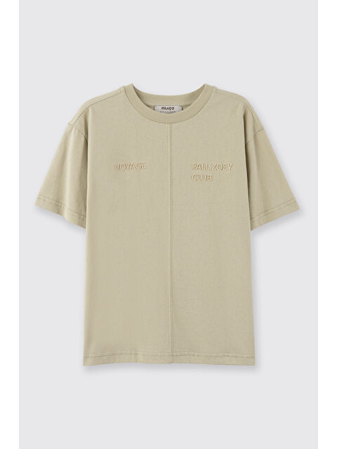 Panço Erkek Çocuk Baskılı Kısa Kollu T-Shirt Yeşil - S000470984-18194