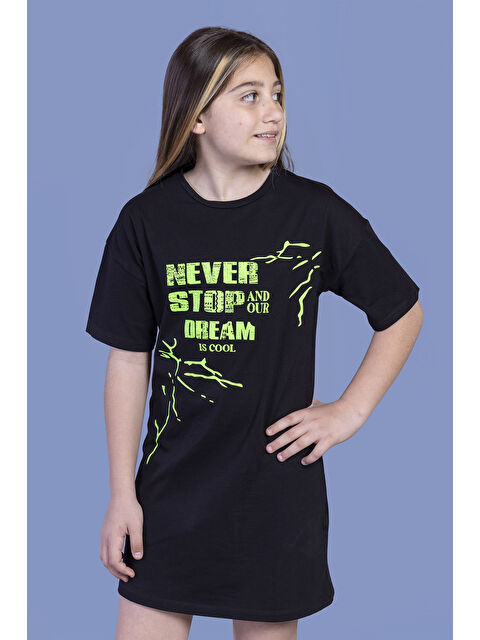 Toontoykids Kız Çocuk Baskılı Yarım Kol Elbise - S000267995-19351