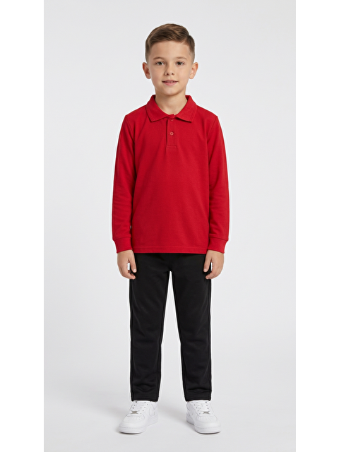 Mışıl Kids Erkek Çocuk Okul Uzun Kol Polo Yaka Lakost