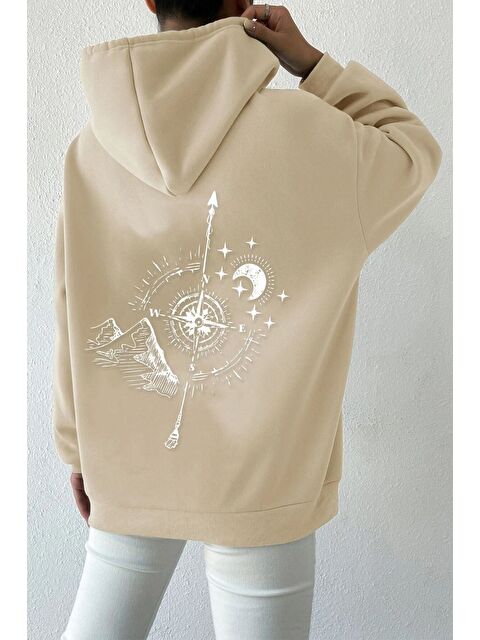 uyguntarz Unisex Pusula Sırt Baskılı Sweatshirt - S000268145-19928
