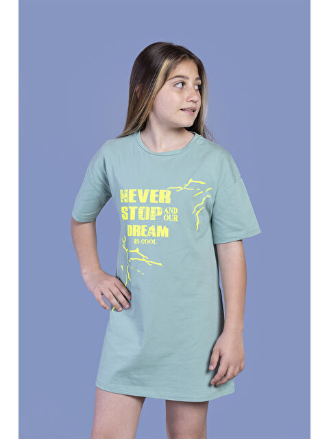 Toontoykids Kız Çocuk Baskılı Yarım Kol Elbise - S000267995-18194