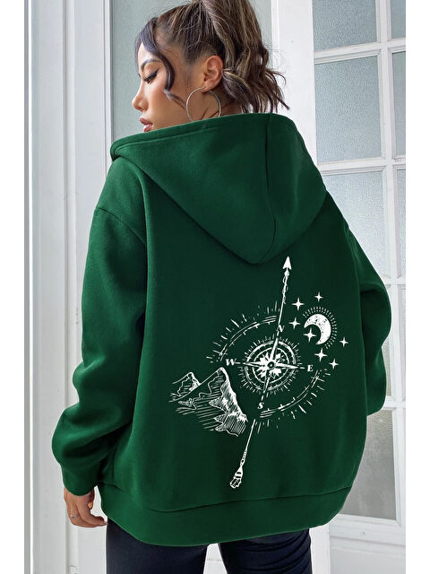 uyguntarz Unisex Pusula Sırt Baskılı Sweatshirt - S000268145-18194