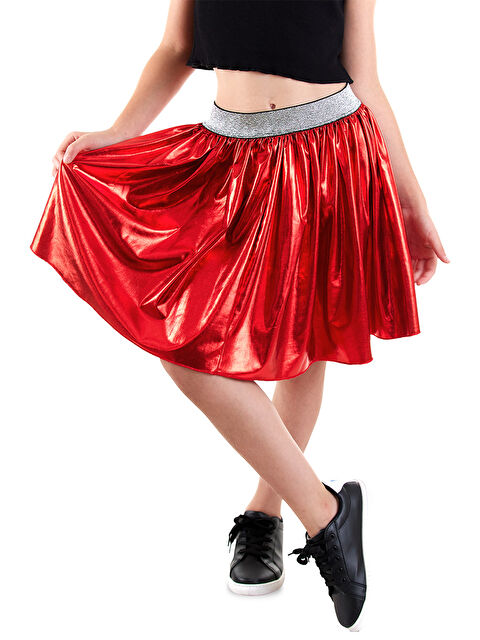 Denokids Kız Çocuk Kırmızı Metalik Parlak Etek - S000415118-20045
