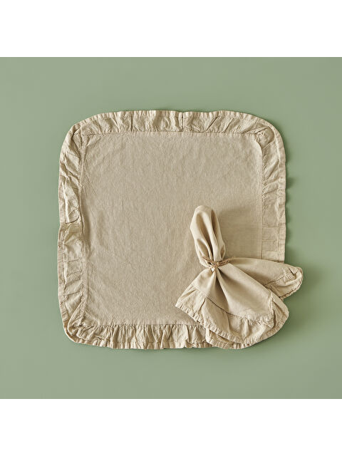 Bella Maison %100 Pamuk Rosita Peçete Bej (40x40 cm) - S000363341-19928