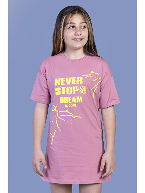 Toontoykids Kız Çocuk Baskılı Yarım Kol Elbise - S000267995-20028