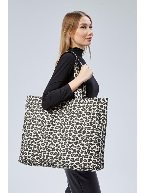 Bagg Leopar Desen Büyük Boy Çanta - S000317694-19413