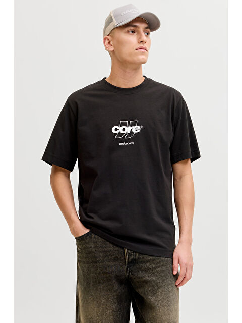 Jack & Jones Core Logolu Pamuklu Regular Fit Bisiklet Yaka T Shirt 12289868