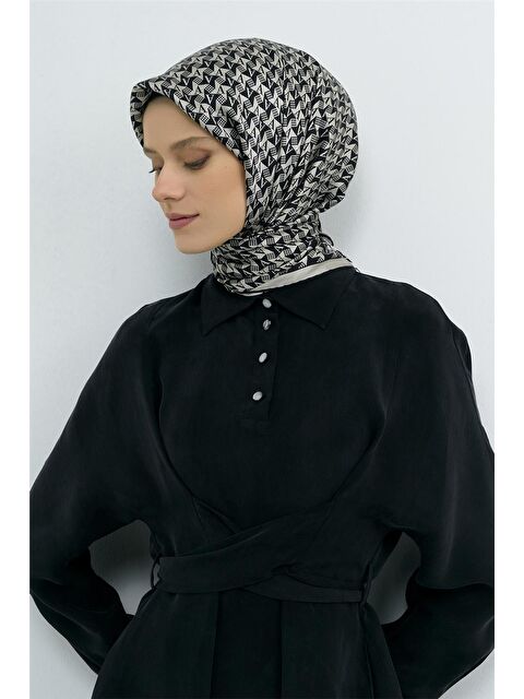 ARMİNE Saf İpek Twill Eşarp 9556D 01 - S000501864-19351