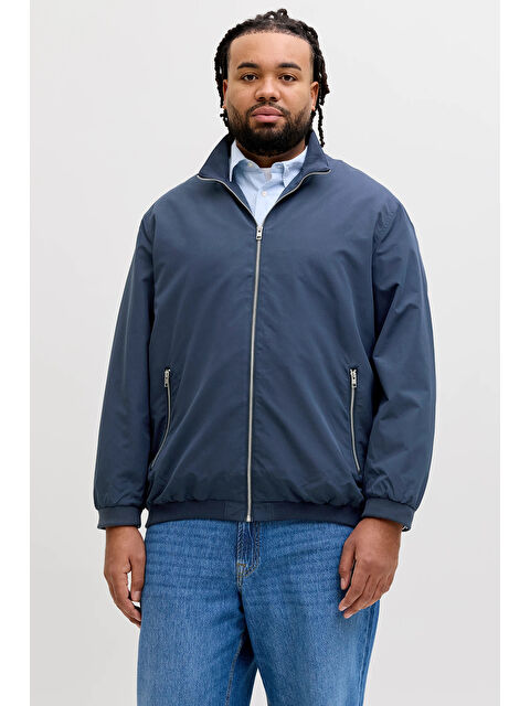 Jack & Jones Plus Jjerush Büyük Beden Su Geçirmez Regular Fit Dik Yaka Mont 12231718