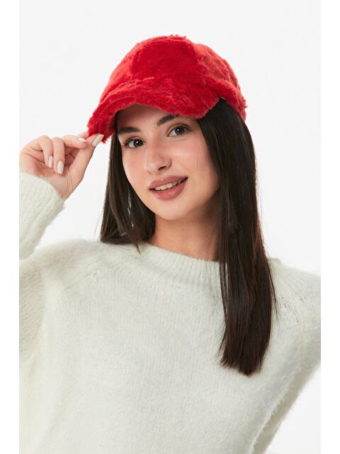 Fullamoda Tüylü Arkası Ayarlanabilir Kep Şapka - S000408974-20045