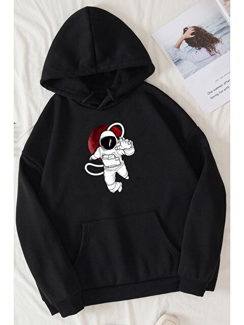 uyguntarz Unisex Astronot Baskılı Sweatshirt - S000269020-19351