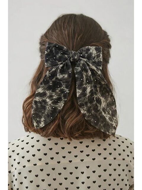 Katia And Bony Leopar Desenli Fiyonk Otomat Toka Siyah