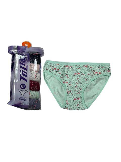 Tolin Kadın 6 lı Pamuklu Elastanlı Baskılı Havlu Ağ Bikini Model Külot Seti 2246163 - S000233895-23173