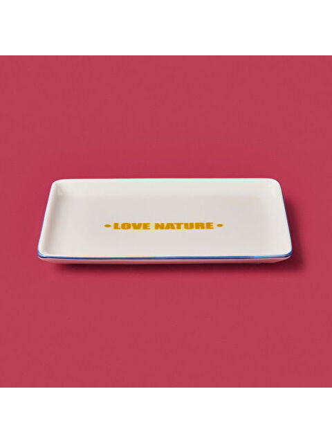 Evidea Kitchen Love Nature Servis Tabağı - Sarı / Mavi - 13x18 cm - S000384355-37374