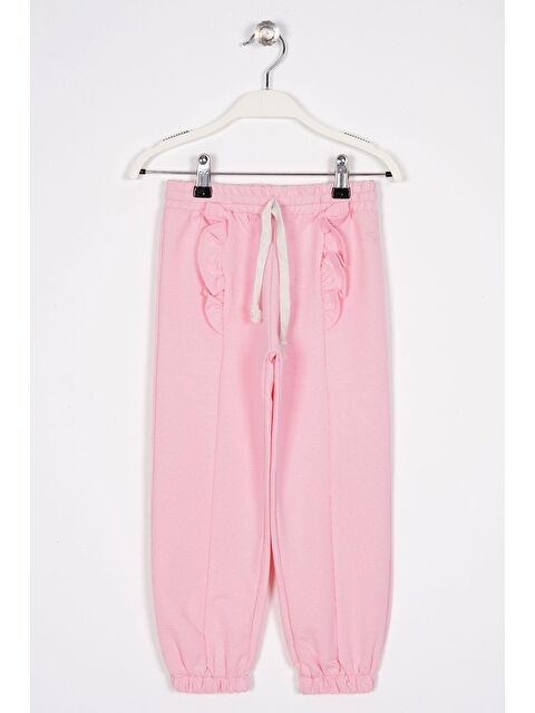 Zepkids Önü Fırfır Detaylı Pembe Renk Kız Çocuk Eşofman Tek Alt - S000357017-20024