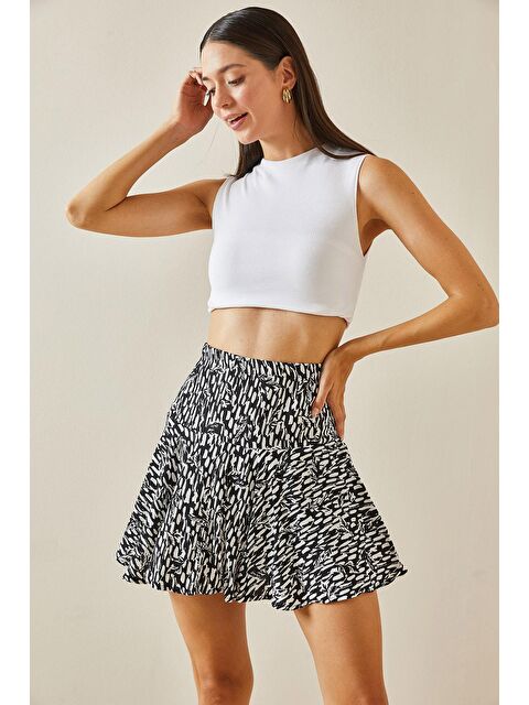 Xhan Beyaz Desenli  Etek 5YXK7-48761-01 - S000226012-20063