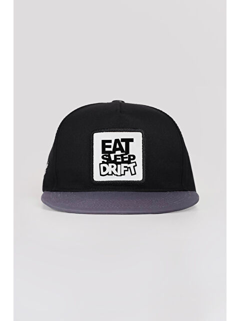 BlackBörk DM Logolu Gri-Siyah Hip Hop Şapka