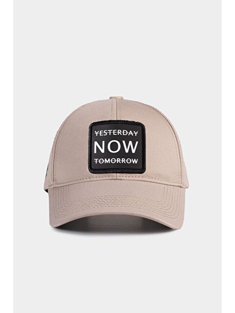 BlackBörk Six Yesterday Now Tomorrow Logolu Bej Beyzbol Şapka