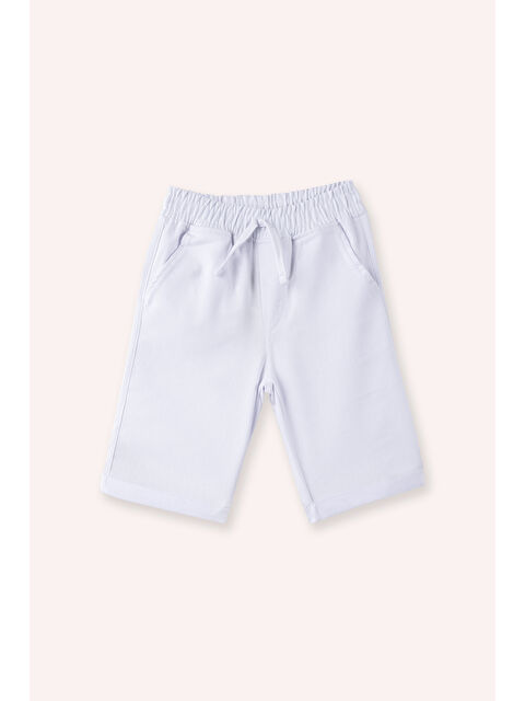 Panço Erkek Çocuk Beli Lastikli Beyaz Şort - S000524682-20063