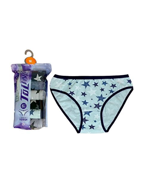 Tolin Kadın 6 lı Pamuklu Elastanlı Baskılı Havlu Ağ Bikini Model Külot Seti 2246164 - S000233901-23173