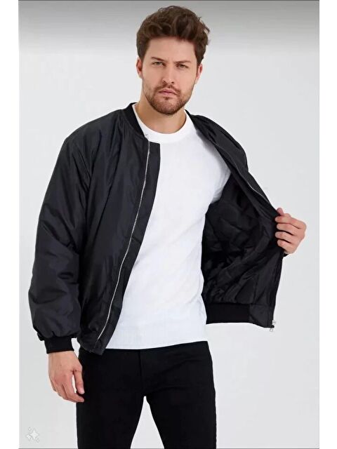 Jane's Erkek Düz Bomber Ceket