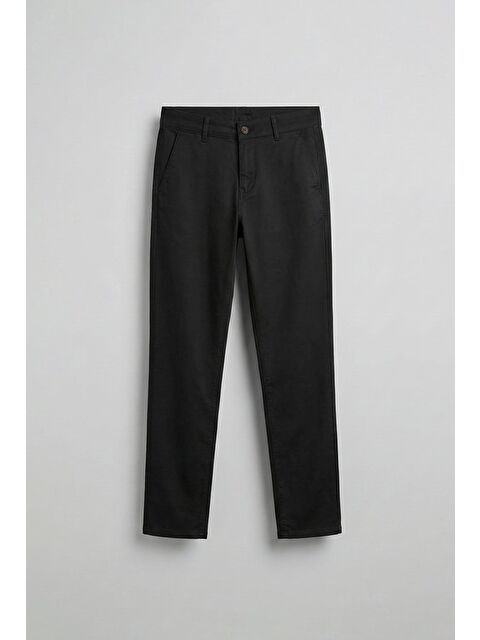 Abluka Online Erkek Slim Fit %100 Pamuk Chino Pantolon Siyah - S000497010-19351