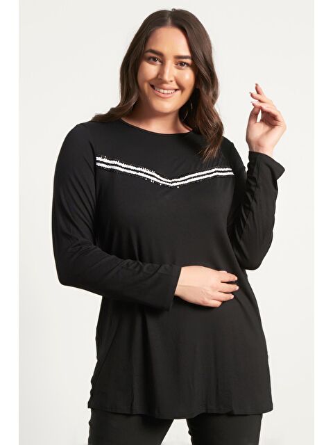 Mylinemoda Payet Şeritli Bluz - S000239783-19351