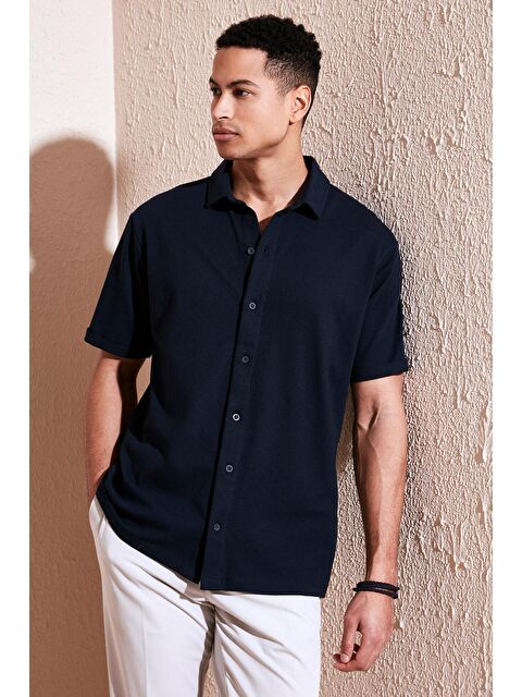 Buratti Pamuklu Regular Fit Kısa Kollu Erkek %100 Pamuk Gömlek 5902724 - S000157119-23093