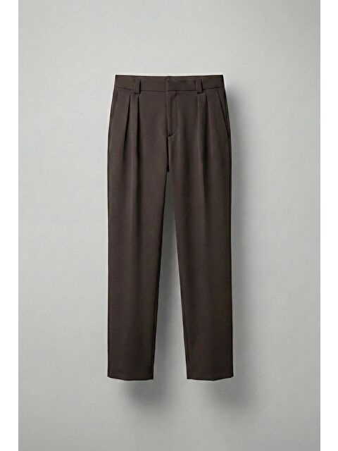 Abluka Online Erkek Baggy Fit Kumaş Pantolon Kahverengi - S000497013-19413