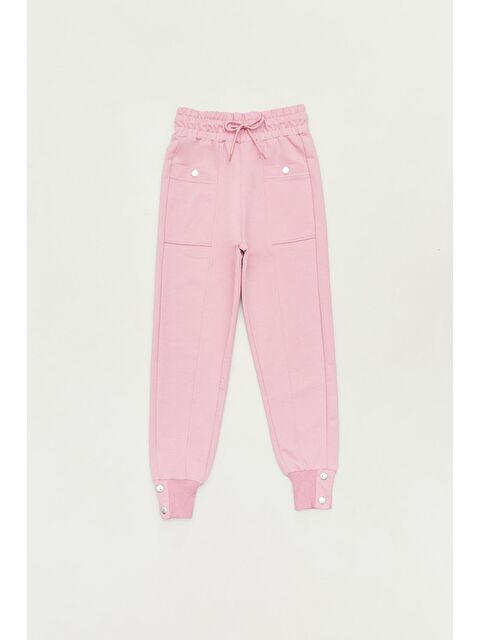 Fullamoda Basic Beli Bağcıklı Düğme Detaylı Kız Çocuk Eşofman Altı - S000132687-23490