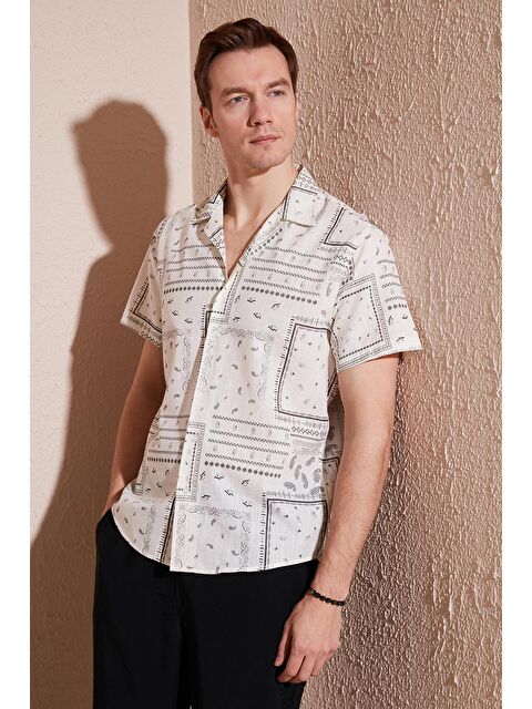 Buratti Pamuklu Regular Fit Kısa Kollu %100 Pamuk Gömlek CF24S117514 - S000157120-19928