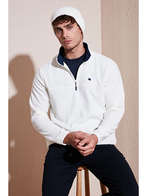 Buratti Slim Fit Anti-Pilling Tüylenme Yapmayan Bato Yaka Kışlık Şardonlu Erkek Polar 5906001 - S000000640-19965