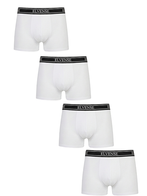 Elvense Erkek Karışık Renk 4'lü Paket % 100 Pamuklu Elastanlı Kutulu Boxer - S000487365-20063