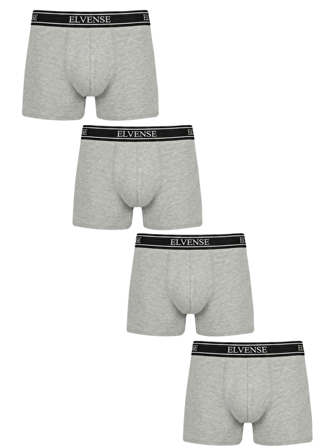 Elvense Erkek Karışık Renk 4'lü Paket % 100 Pamuklu Elastanlı Kutulu Boxer - S000487365-20600