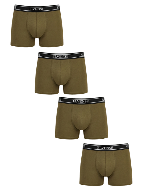 Elvense Erkek Karışık Renk 4'lü Paket % 100 Pamuklu Elastanlı Kutulu Boxer - S000487365-18194