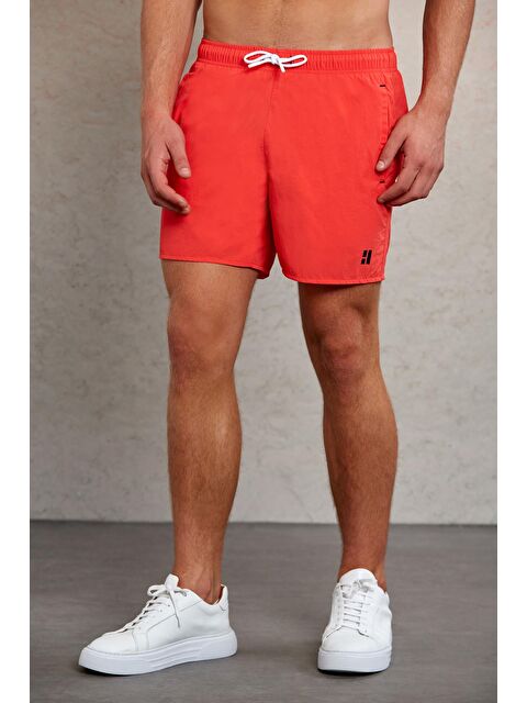 Hatemoğlu Turuncu Dinamik Fit Düz Yandan Cep Deniz Şortu - S000231116-20013