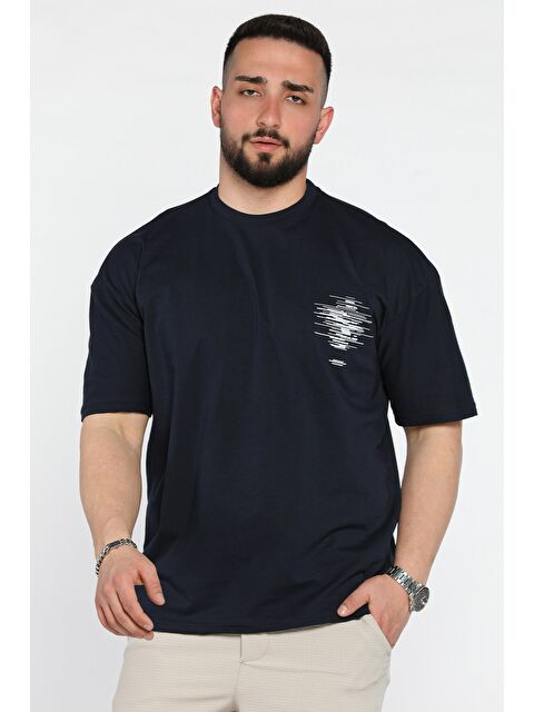 Mishar İtalia Baskılı Bisiklet Yaka Erkek Tişört - S000372966-21164