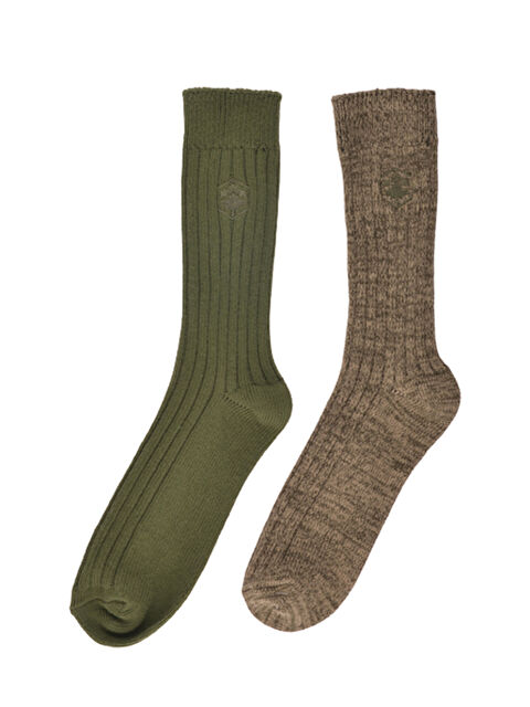 Lumberjack ML OUTDOOR 2LI 34US1 5PR Haki Erkek 2'li Soket Çorap - S000455028-18547