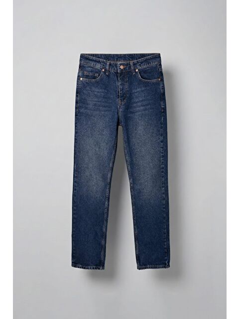 Abluka Online Erkek Baggy Fit Jean Koyu Mavi - S000497014-19393