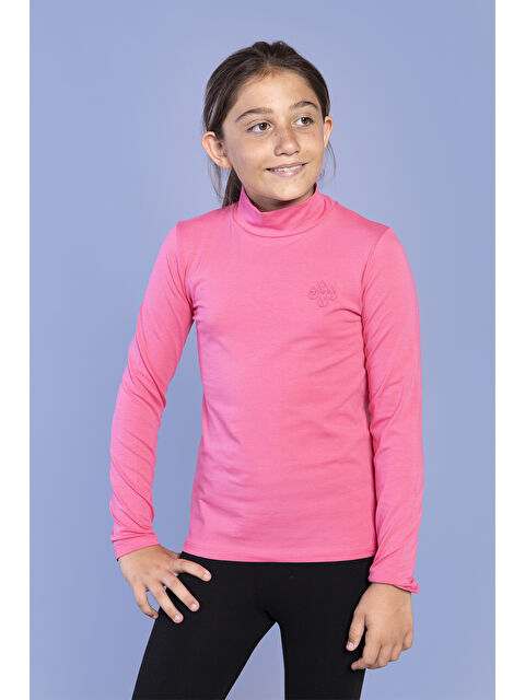 Toontoykids Kız Çocuk Nakışlı Balıkçı Yaka Okul Tişörtü