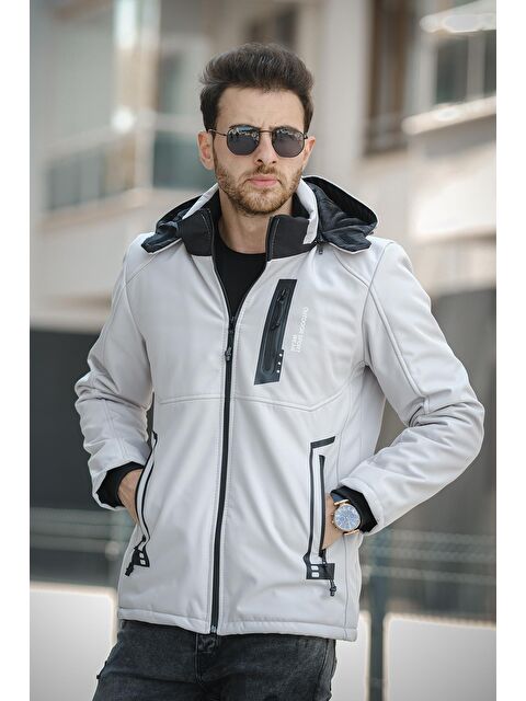 Oksit Majuro Outdoor Su Soğuk Rüzgar Geçirmez İçi Kürklü Dolgulu Softshell Erkek Dağcı Kampcı Kayakcı Mont - S000266010-25636