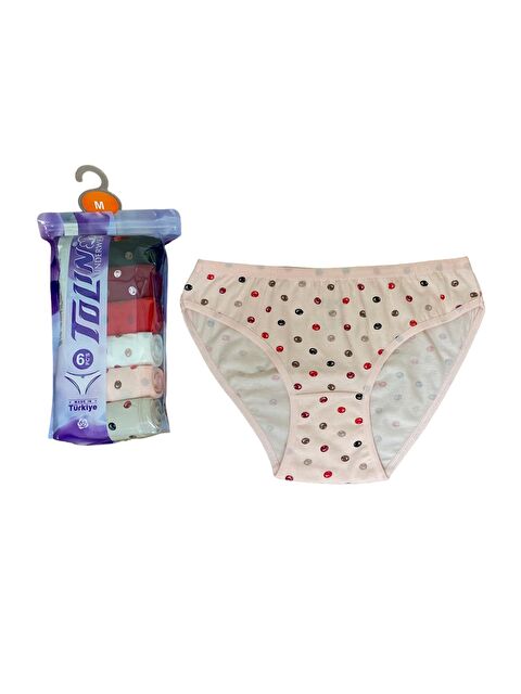 Tolin Kadın 6 lı Pamuklu Elastanlı Baskılı Havlu Ağ Bikini Model Külot Seti 2246167 - S000233915-23173