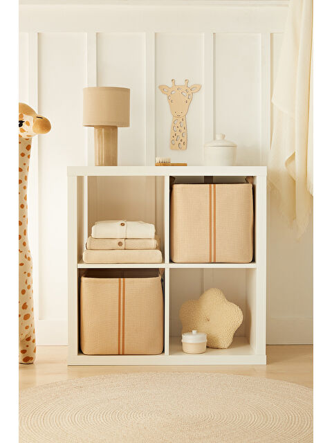 Ocean Home Textile 2'li Çocuk Odası Jüt Keten Kumaş Sepet Set 30 x 30 x 30 cm - S000350926-19928