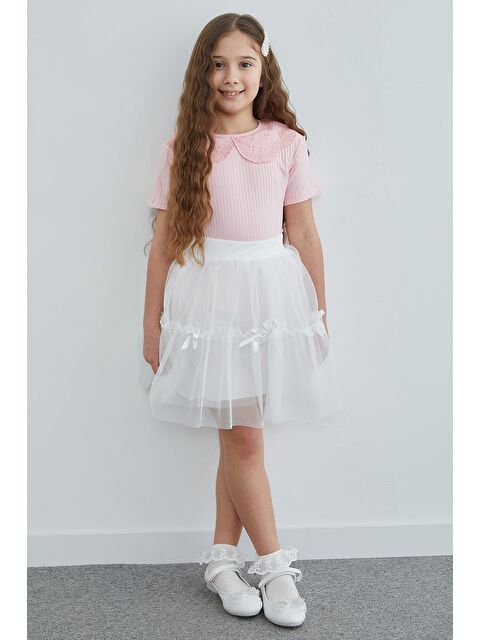 Fullamoda Beli Lastikli Fiyonklu Kız Çocuk Tül Etek - S000514643-20063